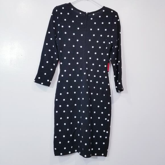 Jennifer Roberts Knit Polka Dots with Red Ribbon Belt - Picture 3 of 14